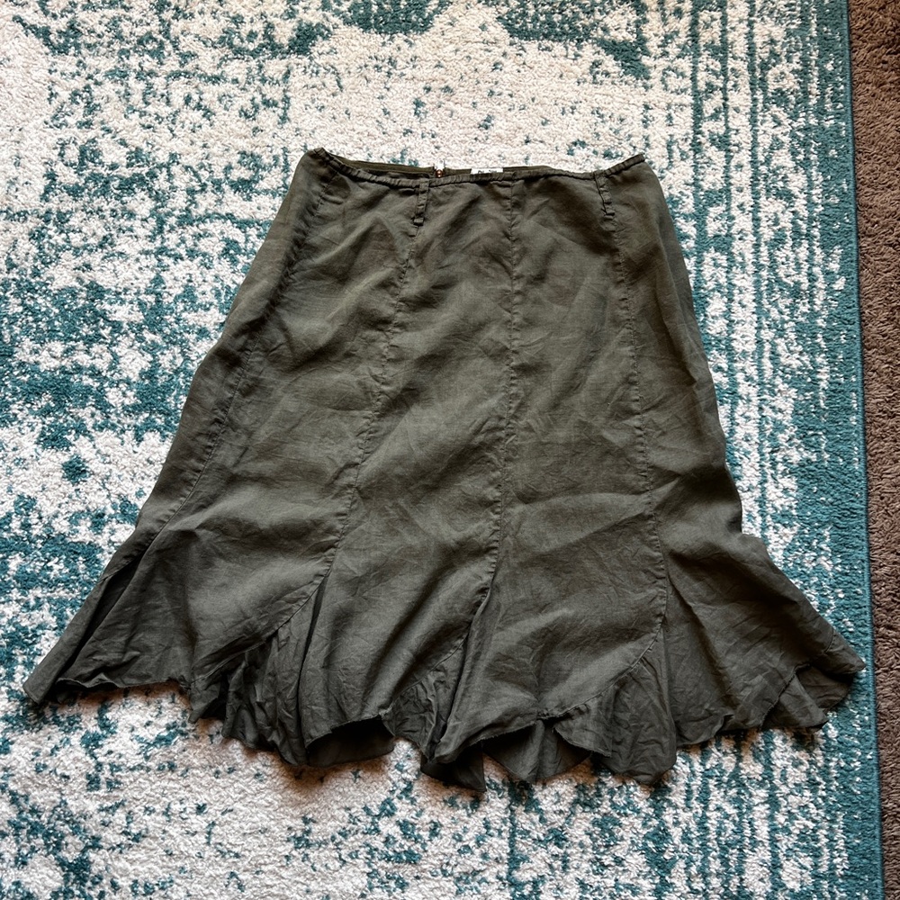 Elegant Olive Green Women's Skirt